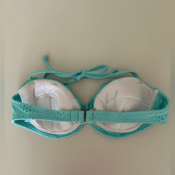 y2k Betsey Johnson Aqua and Lime Green Eyelet and Mesh Bikini 
Size: Small
EUC - Picture 8 of 16